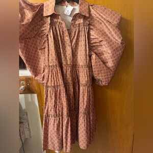 Elegant Pink Patterned Dress